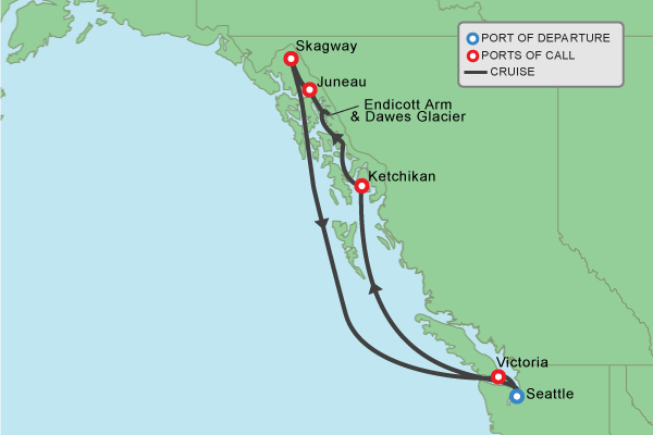 Cruise itinerary map